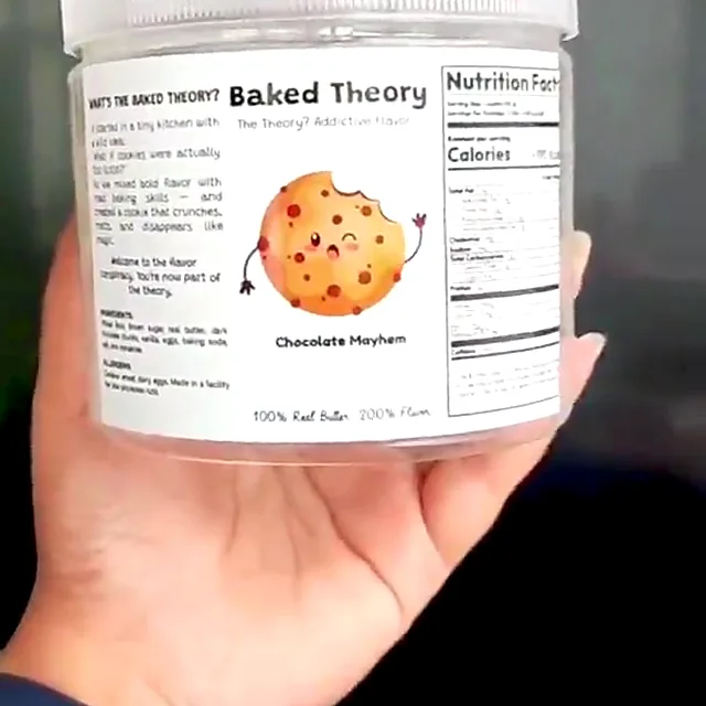 Label kemasan cookies hasil cetak Blue Label